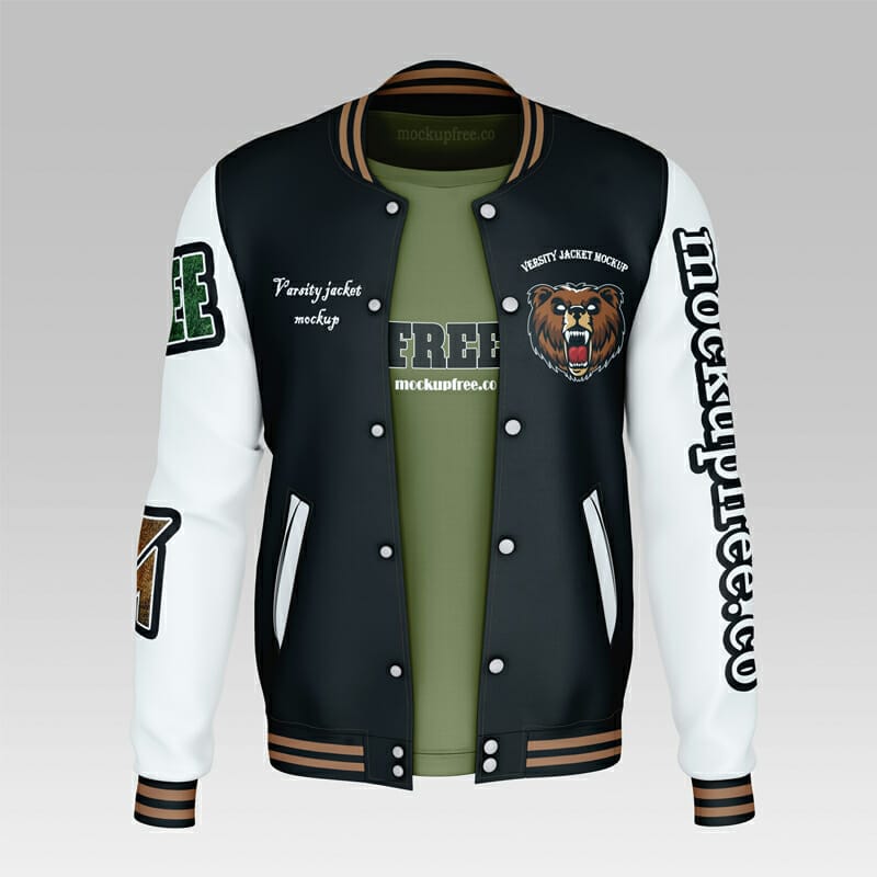 Free Varsity Jacket Mockup