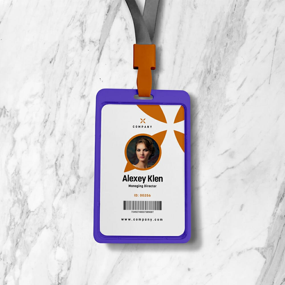 Free Vertical ID / Member Card Mockup PSD