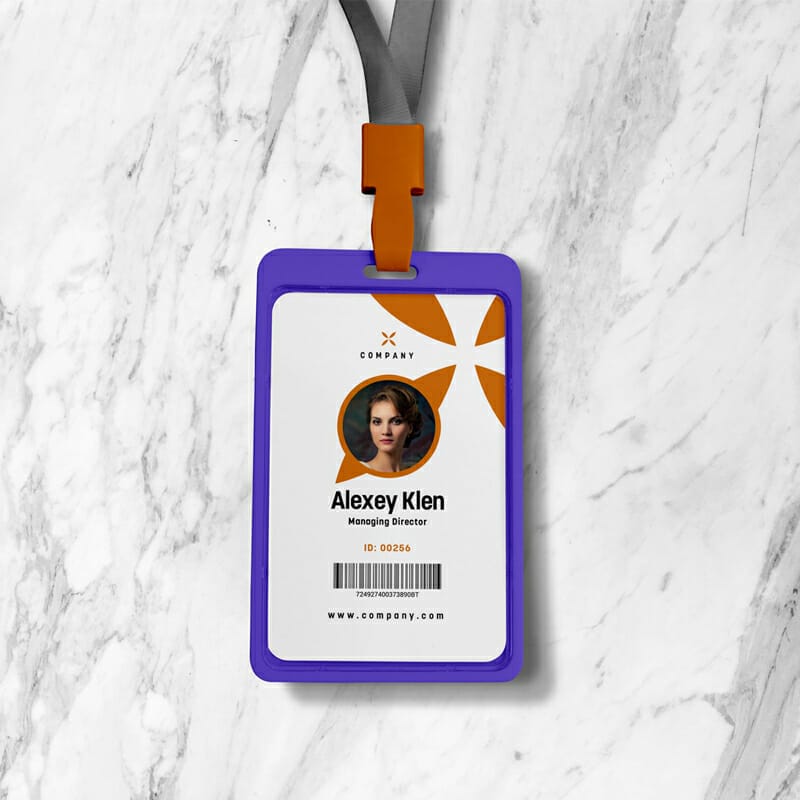 Free Vertical ID / Member Card Mockup PSD