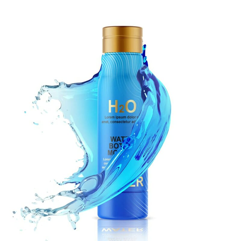 Free Water Bottle Mockup PSD Template