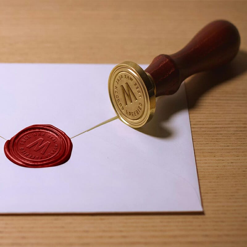 Free Wax Seal Stamp Mockup PSD