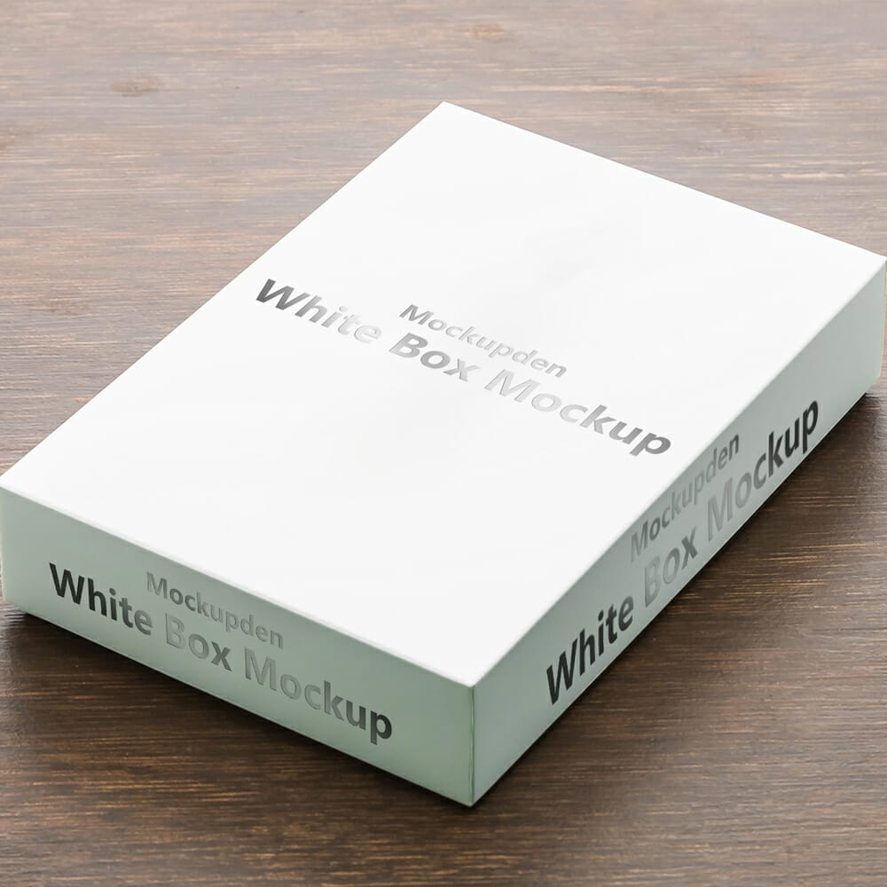Free White Box Mockup PSD Template