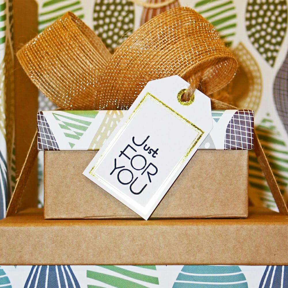 Gift Bow Box Card Mockup