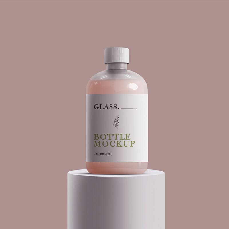 Glass Bottle Mockup