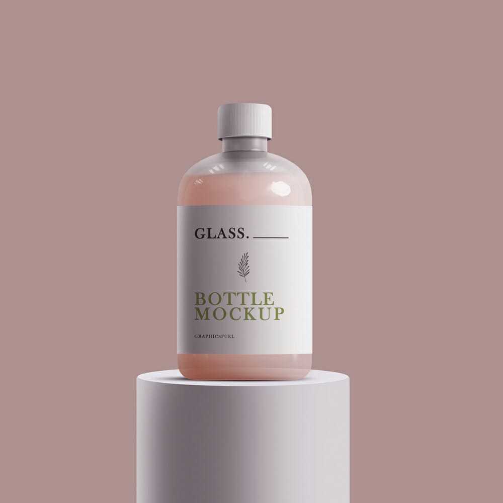 Glass Bottle Mockup