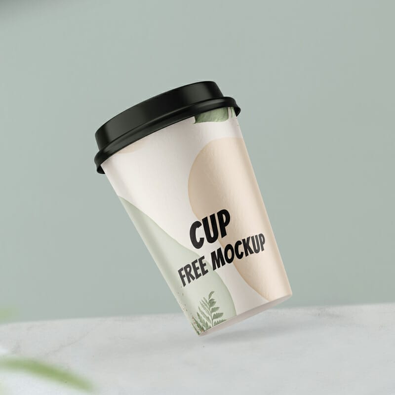 Gravity Coffee Cup Free Mockup