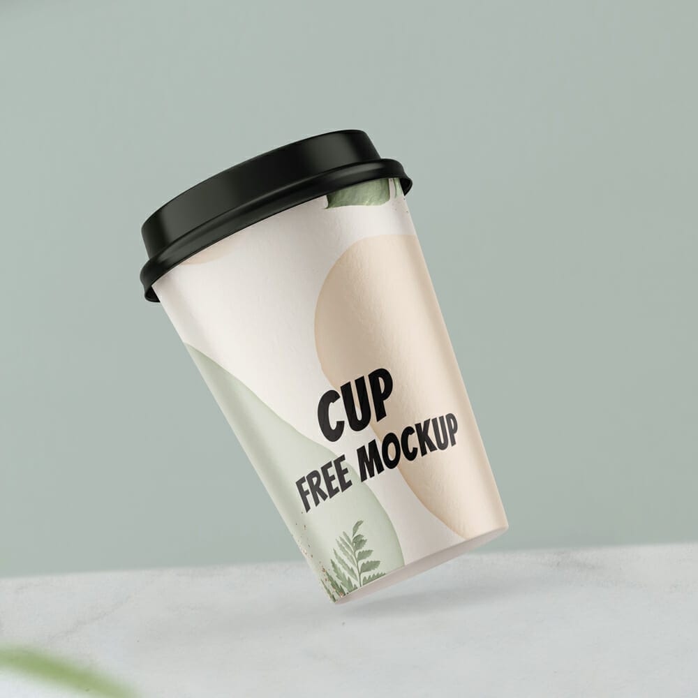 Gravity Coffee Cup Free Mockup