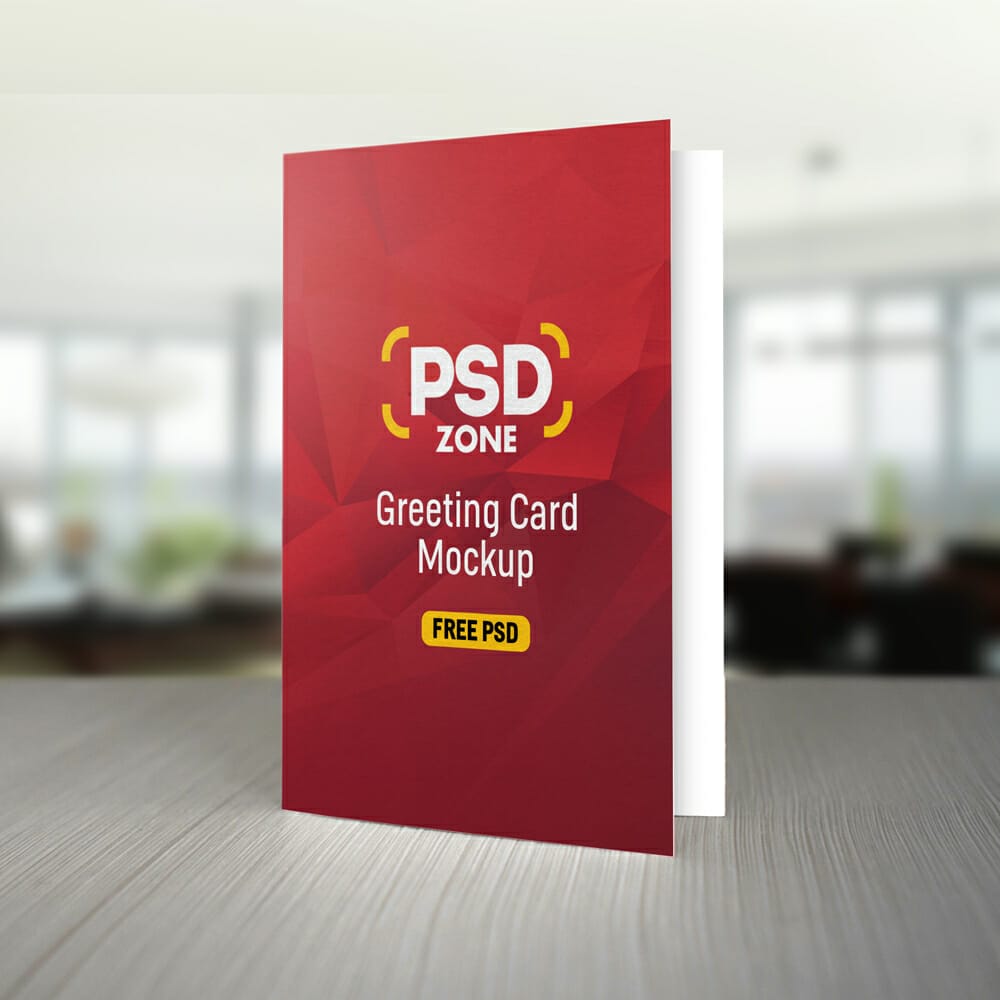 Greeting Card Mockup Free PSD