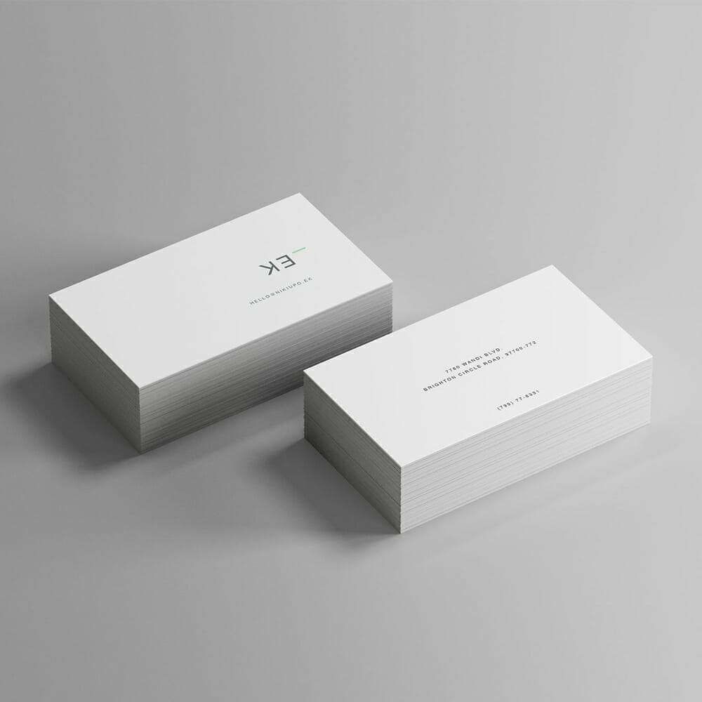 Isometric Business Card Mockup