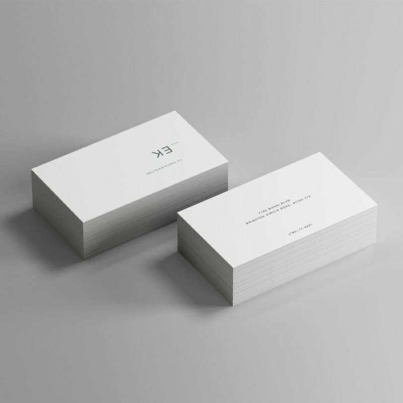 Isometric Business Card Mockup