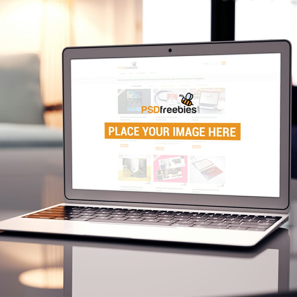 MacBook Air Free PSD Mockup Template