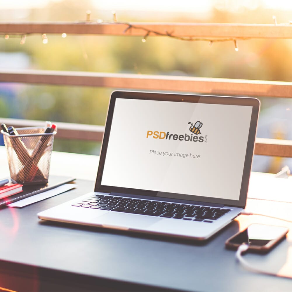 Macbook Air Mockup Free PSD