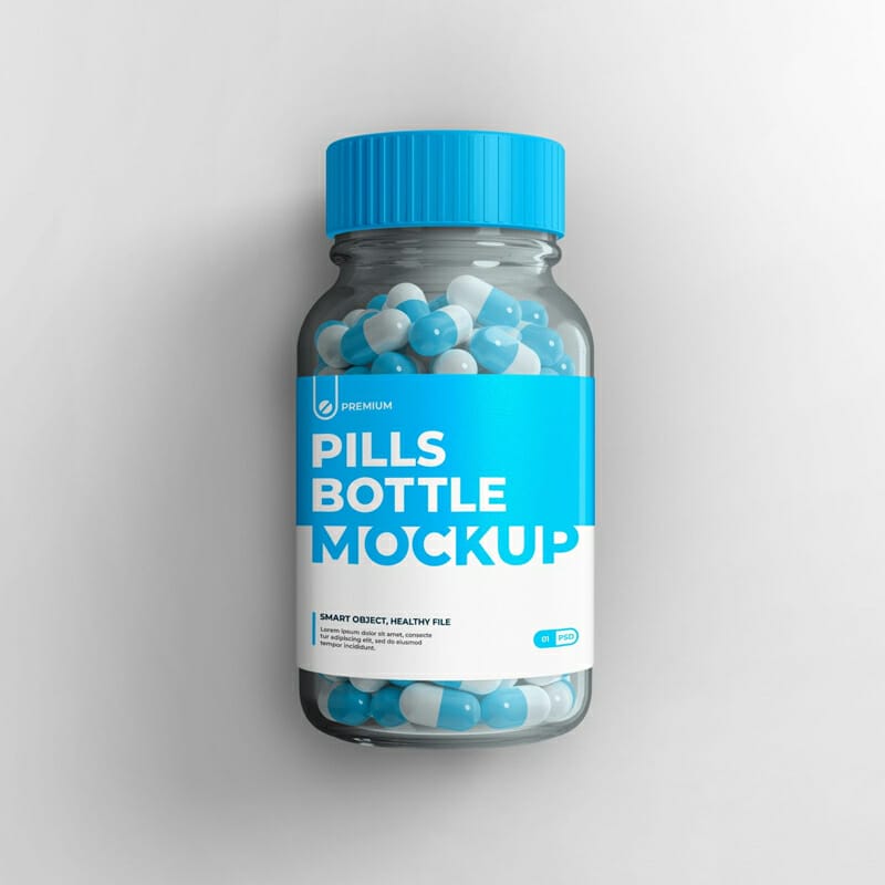 Pill Medicine Bottle Mockup