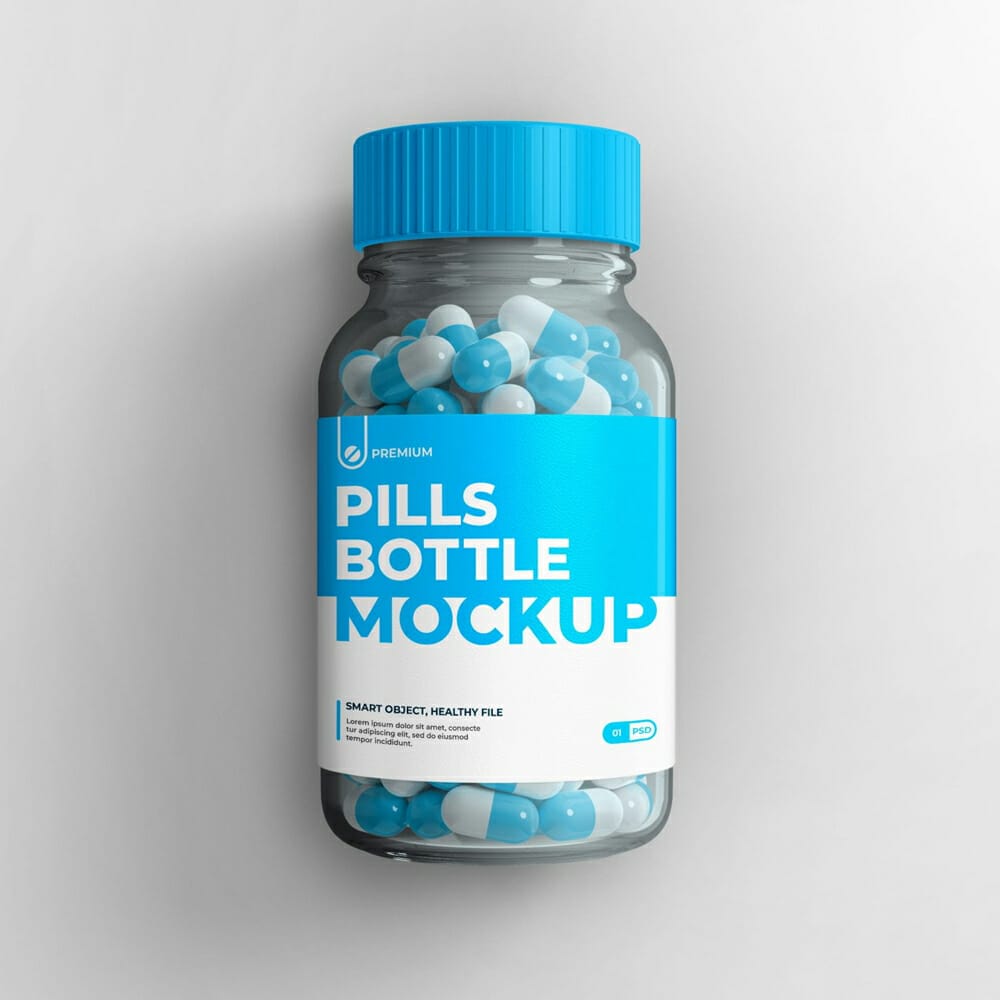 Pill Medicine Bottle Mockup