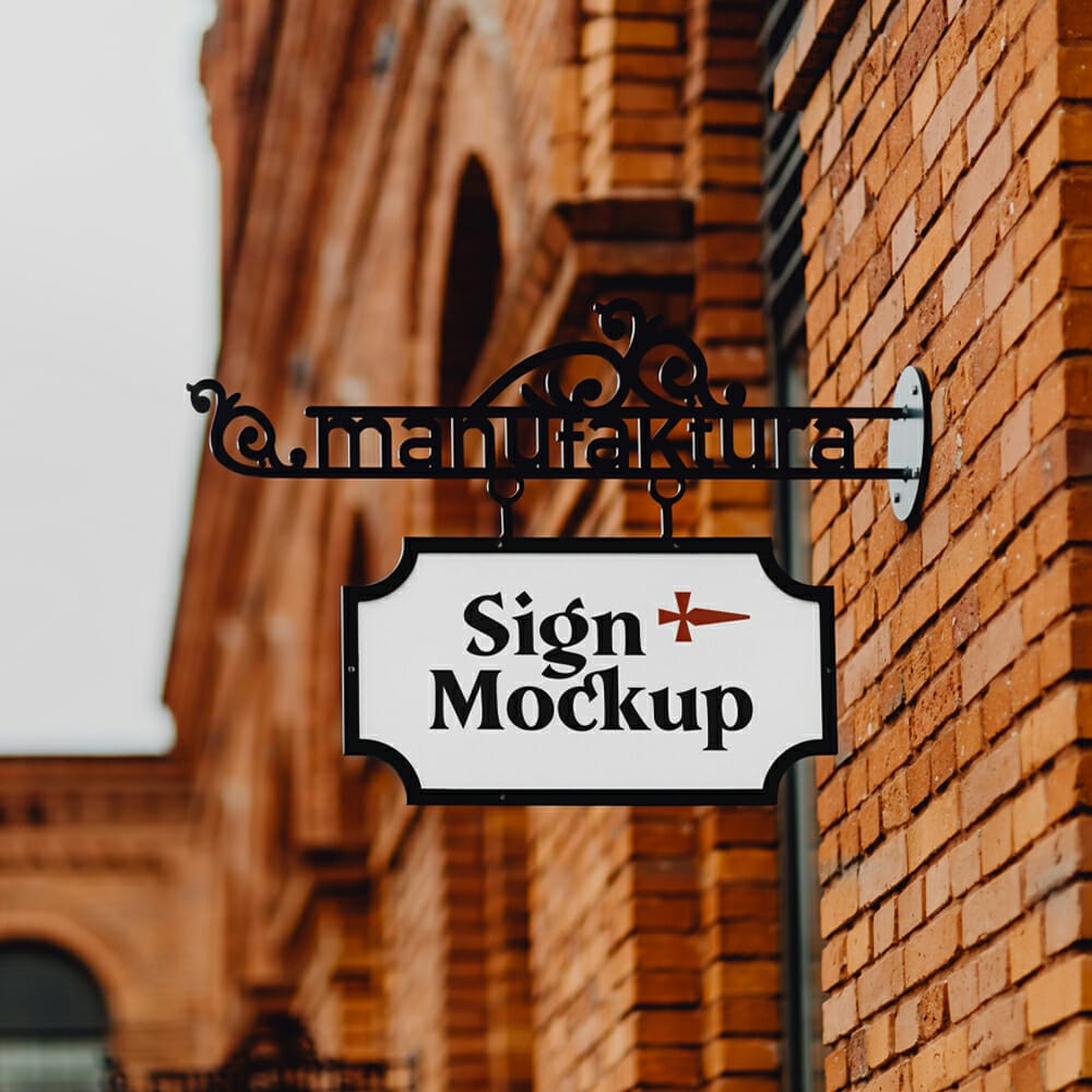 Sign Metal PSD Mockup