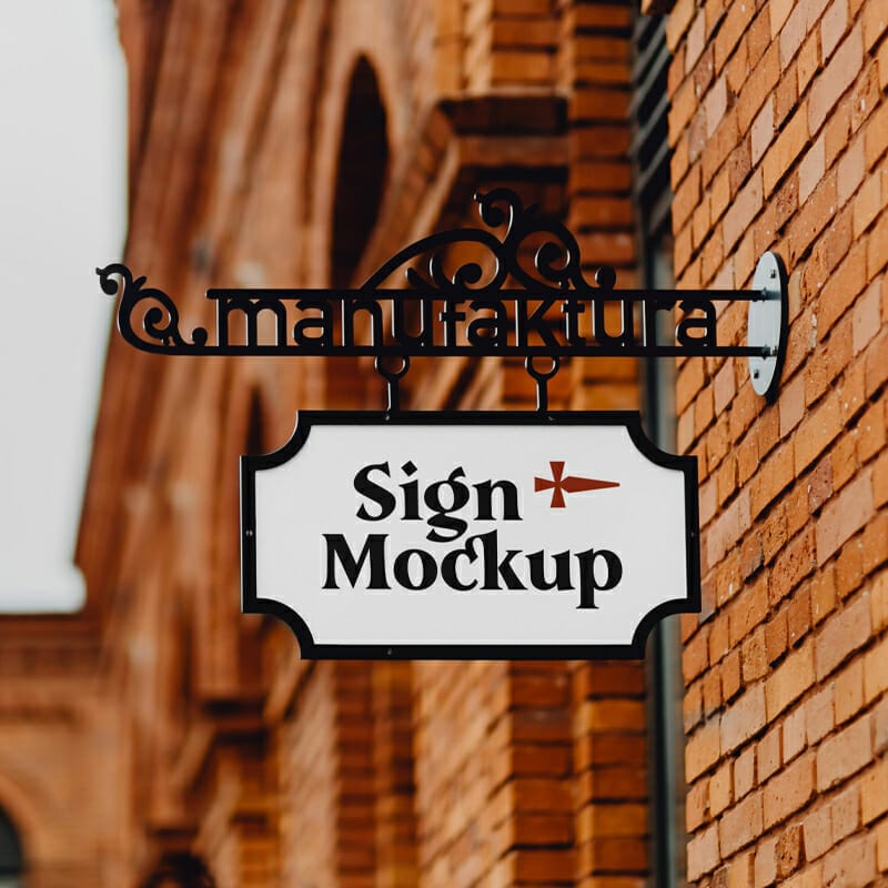 Sign Metal PSD Mockup