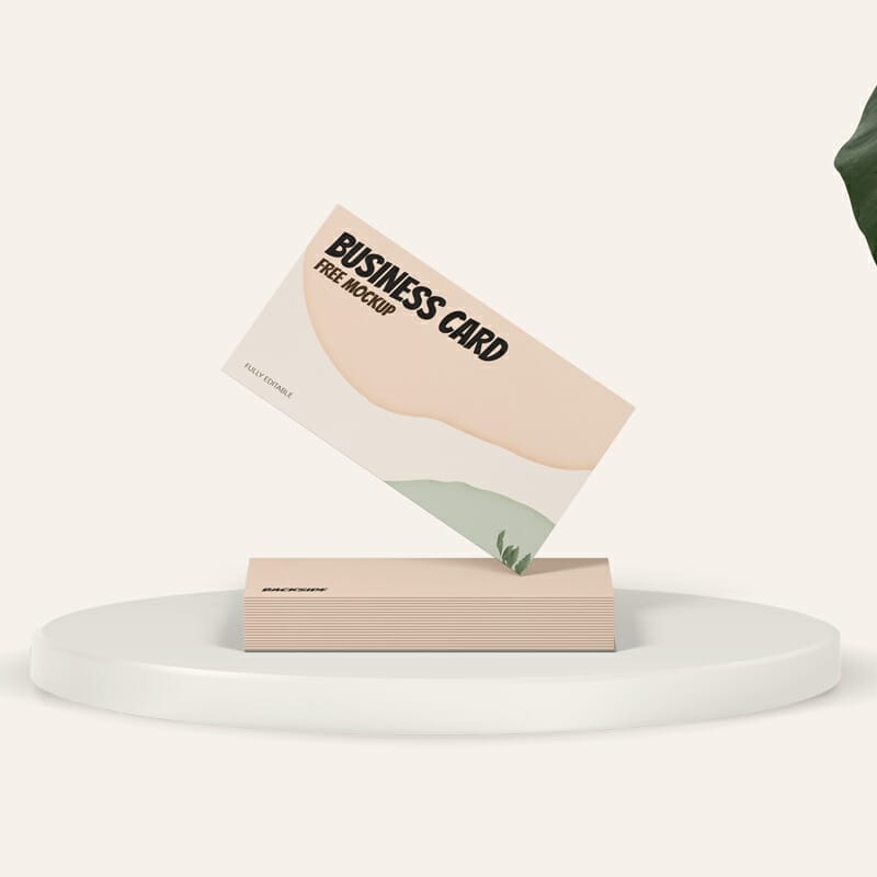 Standing Business Card Free Mockup