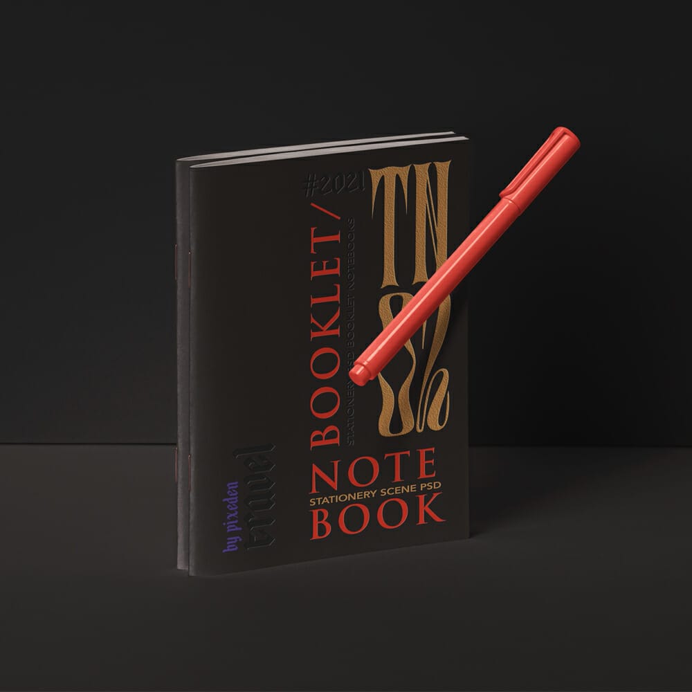 Stationery PSD Notebook Mockup Set