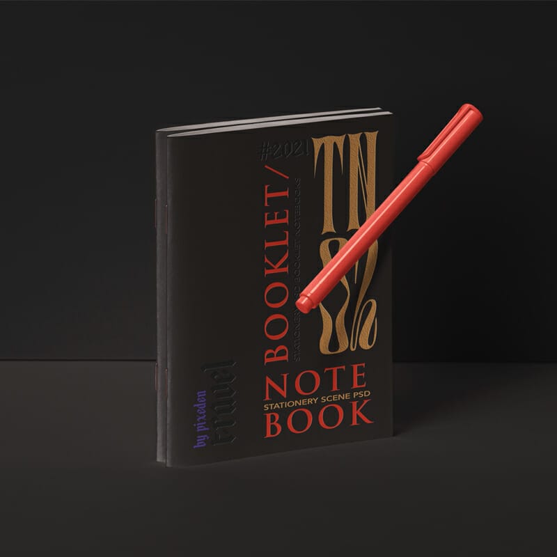 Stationery PSD Notebook Mockup Set