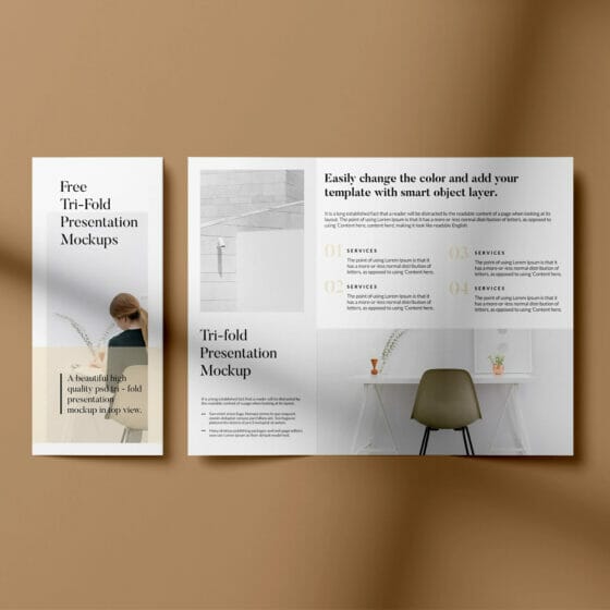 Trifold Presentation Mockup » CSS Author