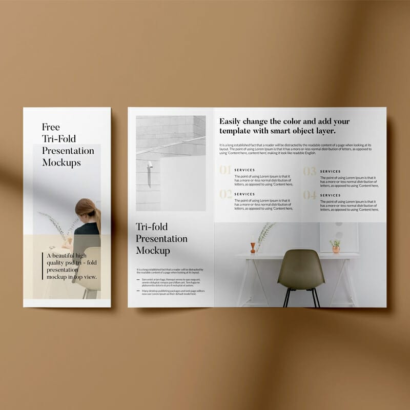 Trifold Presentation Mockup