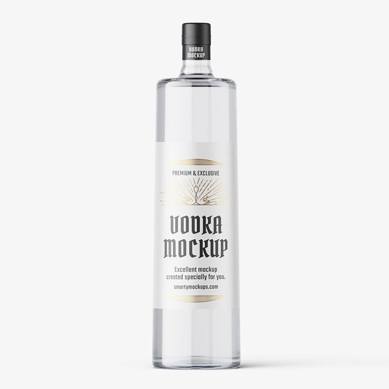 Vodka Bottle Mockup