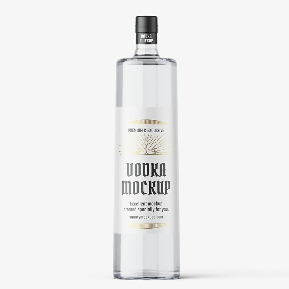 Vodka Bottle Mockup