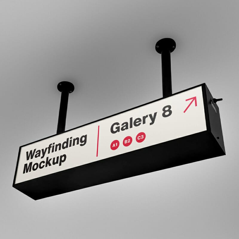 Wayfinding Rectangle Mockup