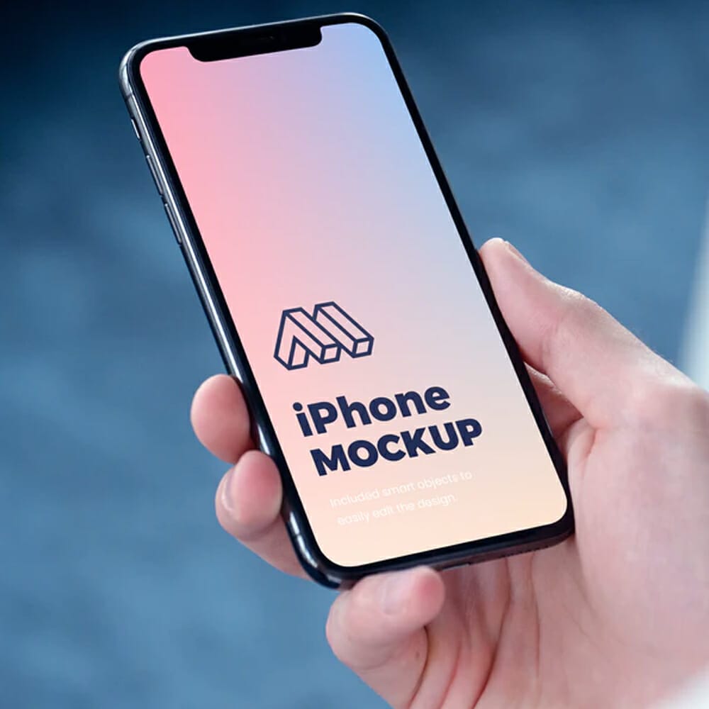 iPhone In Hand PSD Mockup