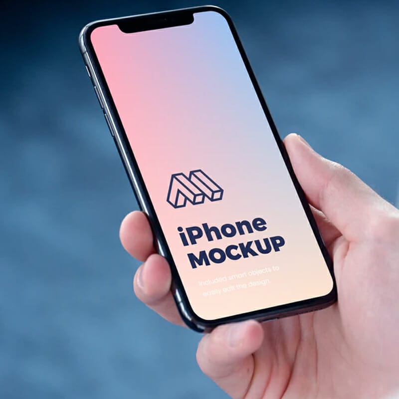iPhone In Hand PSD Mockup