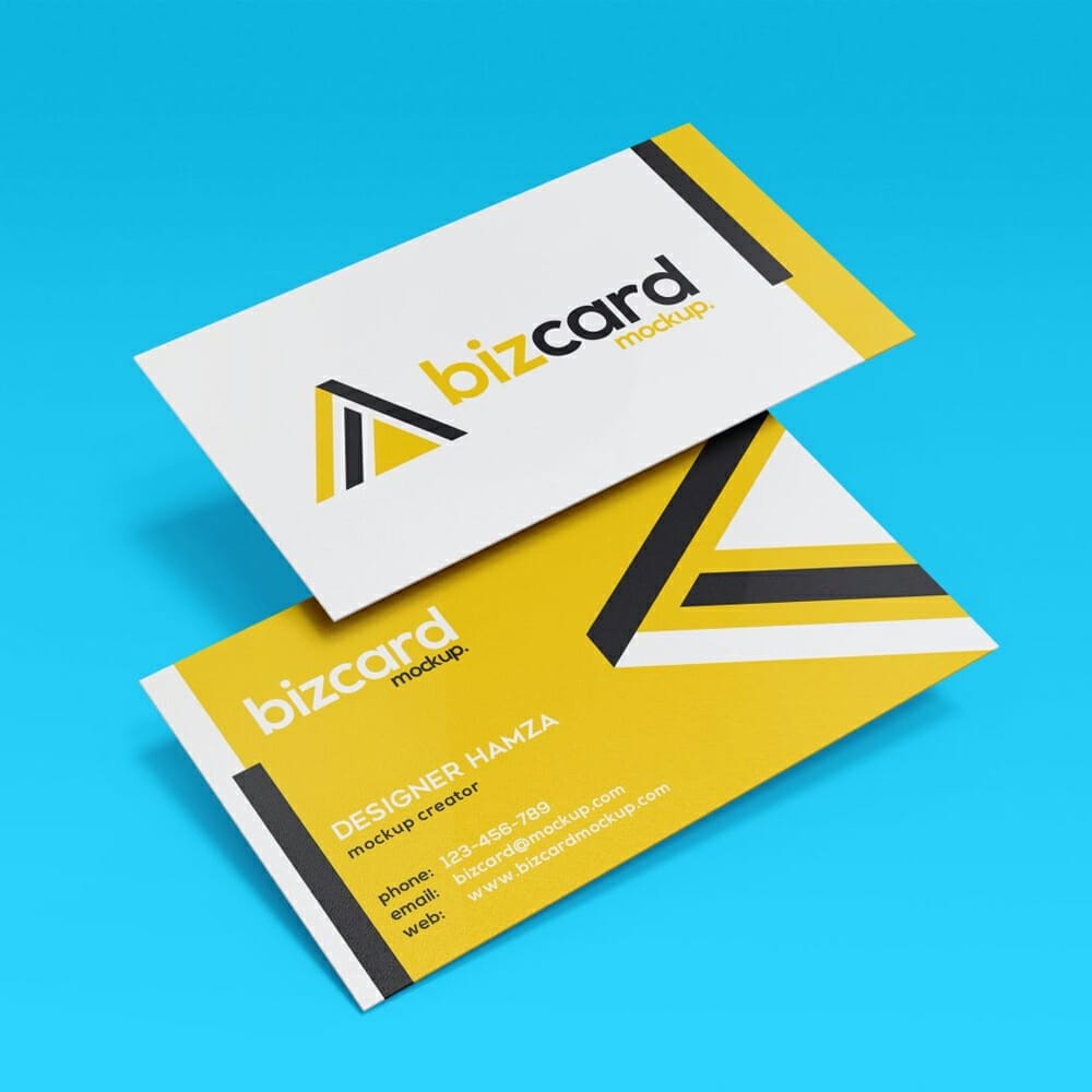 Business Card Mockup Free PSD