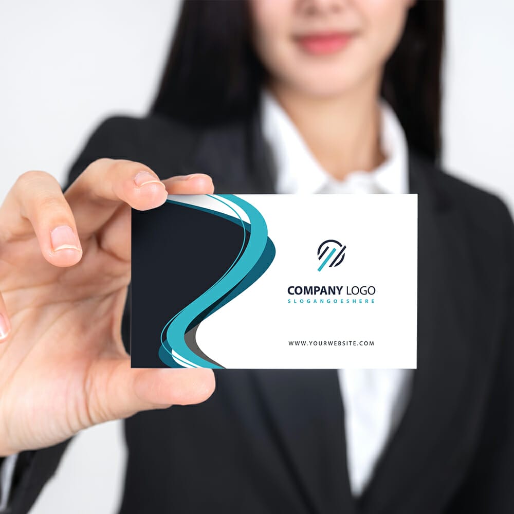 Clean Finished Free Business Card In Hand Mockup