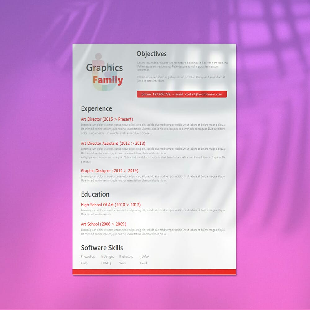 Curriculum Vitae Modern Template Design Mockup