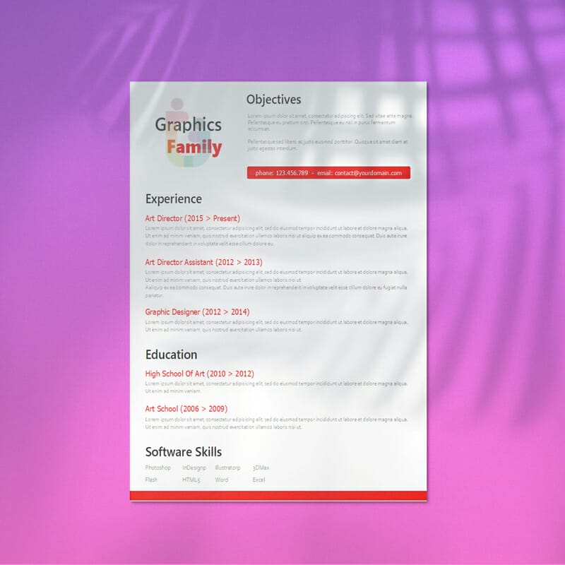 Curriculum Vitae Modern Template Design Mockup