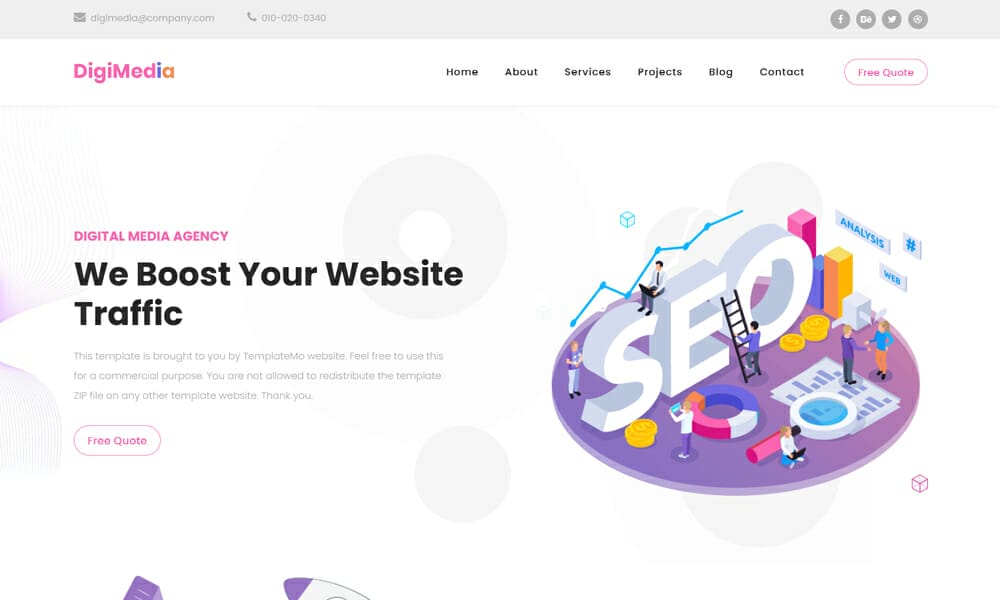 Digimedia – Free Bootstrap 5 HTML5 Digital Marketing Website Template