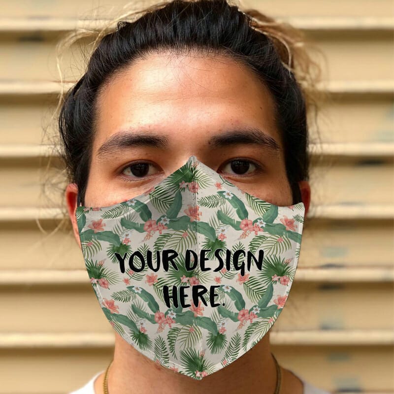 Face Mask Closeup Portrait Mockup