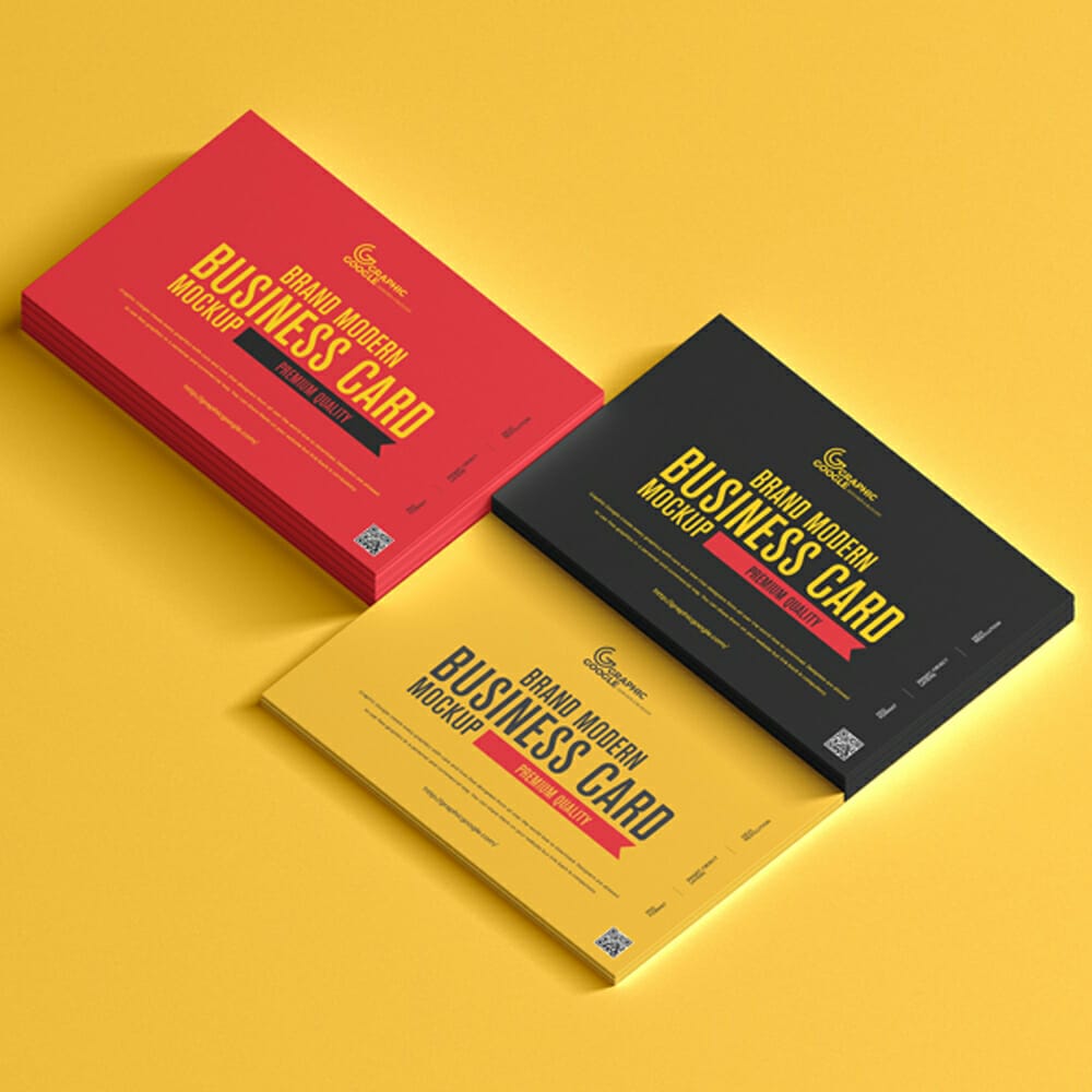 Free Brand Modern Business Card Mockup