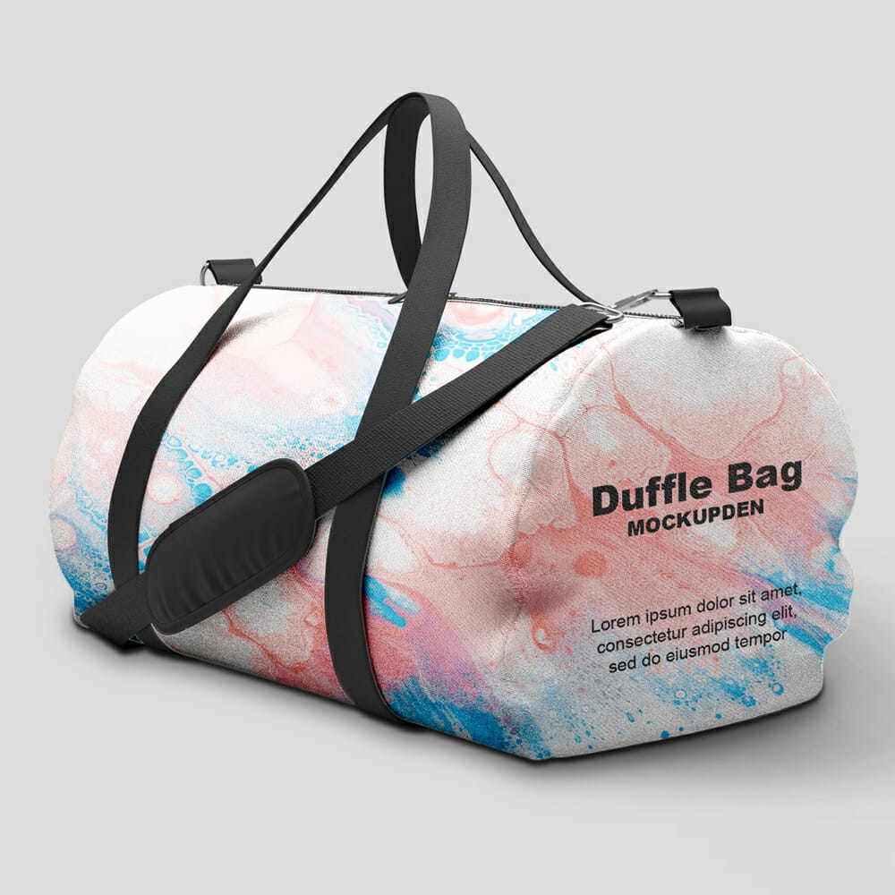 Free Duffle Bag Mockup PSD Template