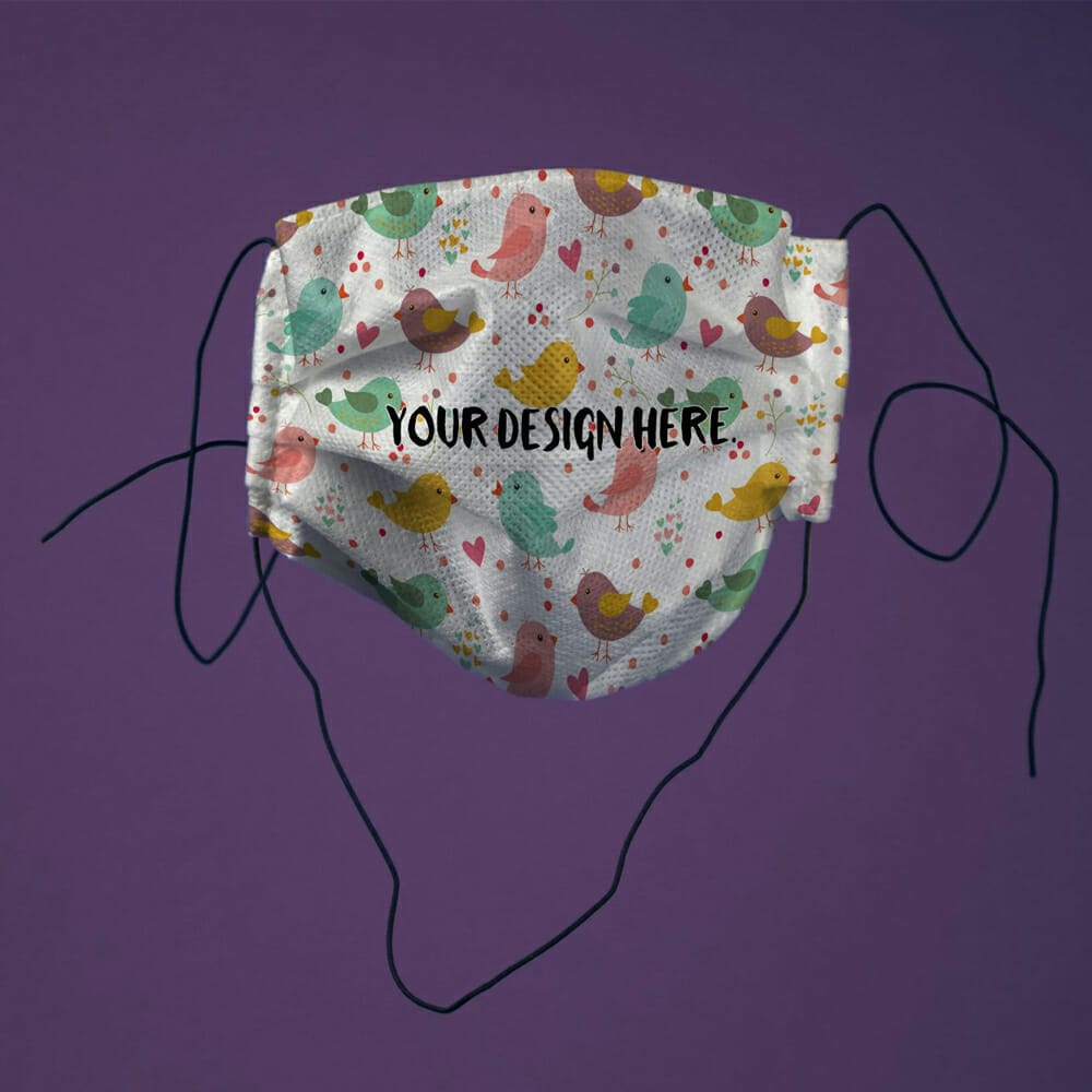 Free Face Mask Mockup
