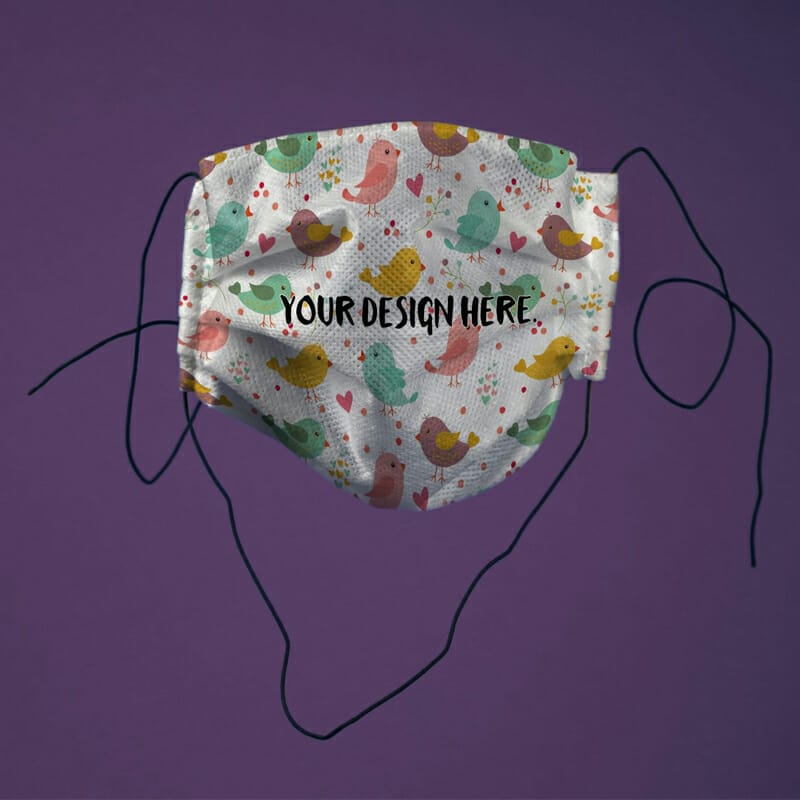 Free Face Mask Mockup