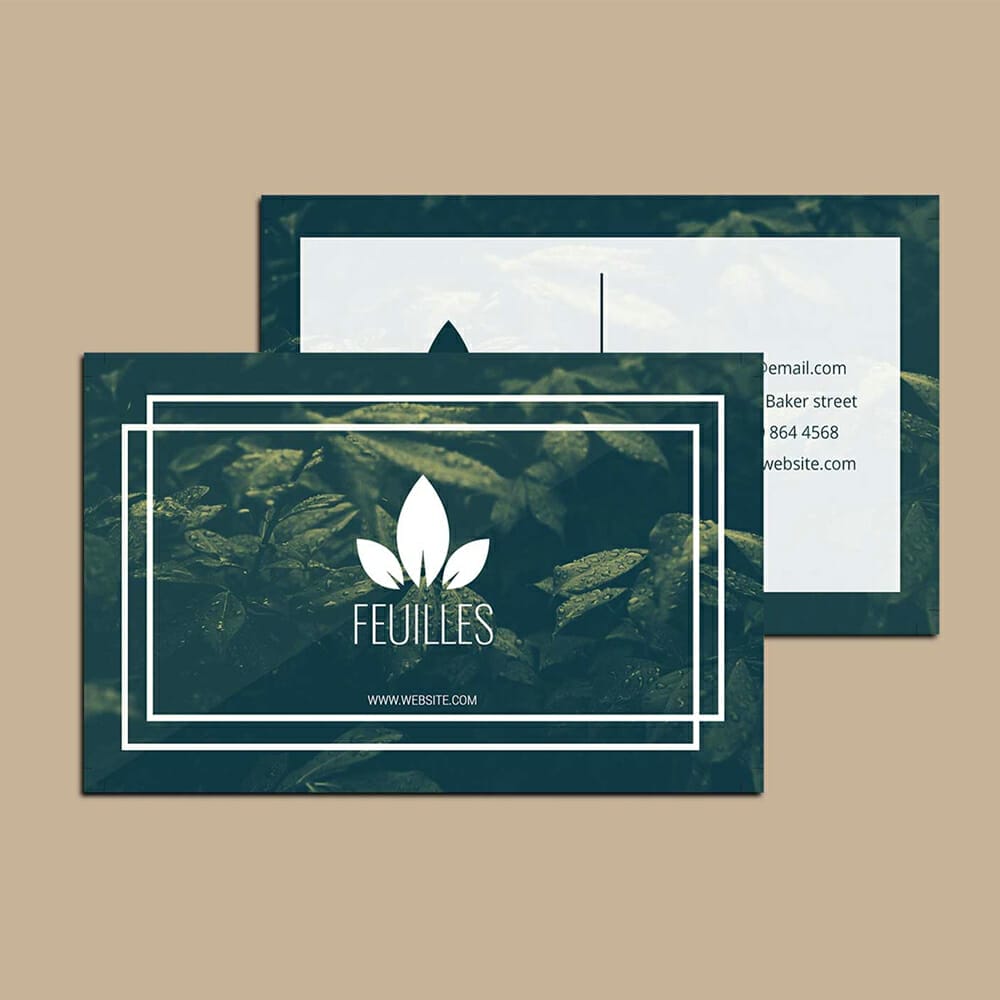 Free Floating Business Card Mockup