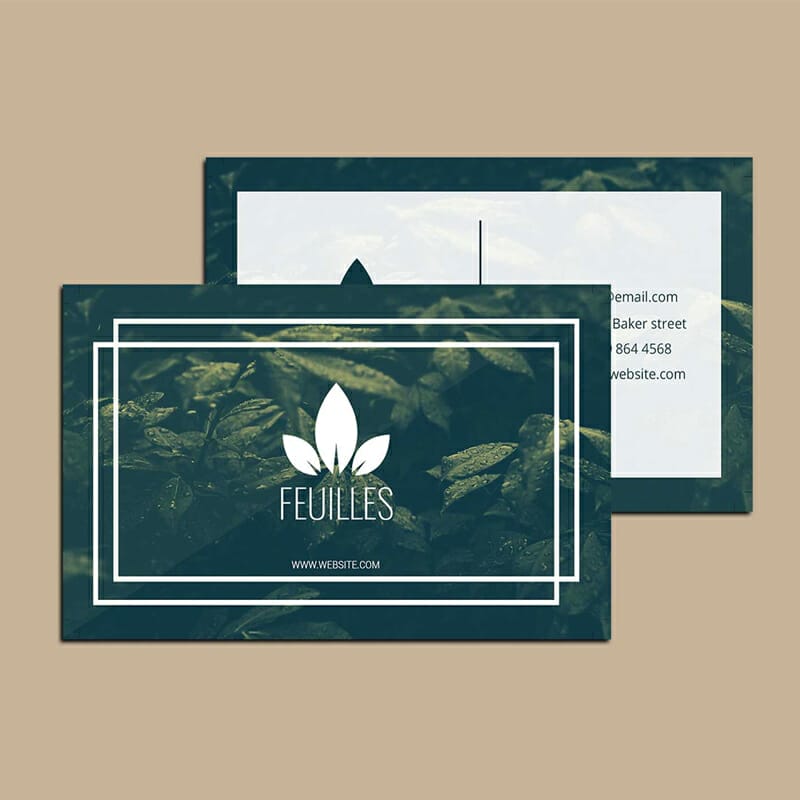 Free Floating Business Card Mockup
