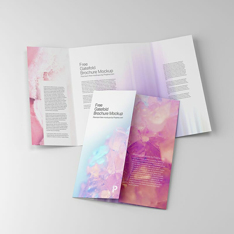 Free Gatefold Brochure Mockup