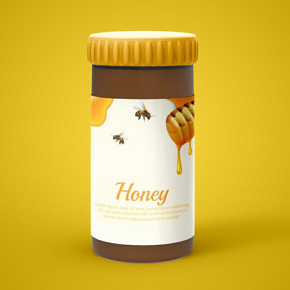 Free Honey Jar Mockup