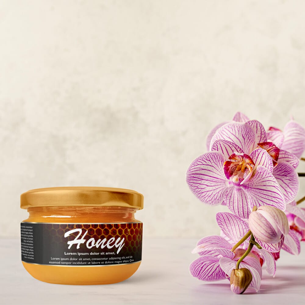 Free Honey Jar Packaging Mockup PSD Template