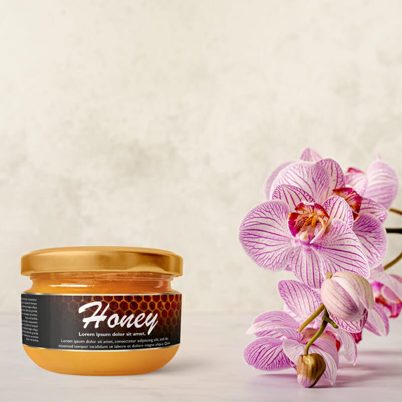 Free Honey Jar Packaging Mockup PSD Template