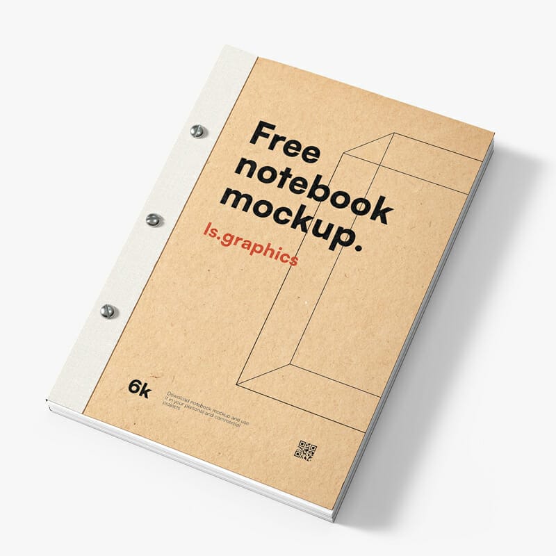 Free Kraft Paper Notebook Mockup