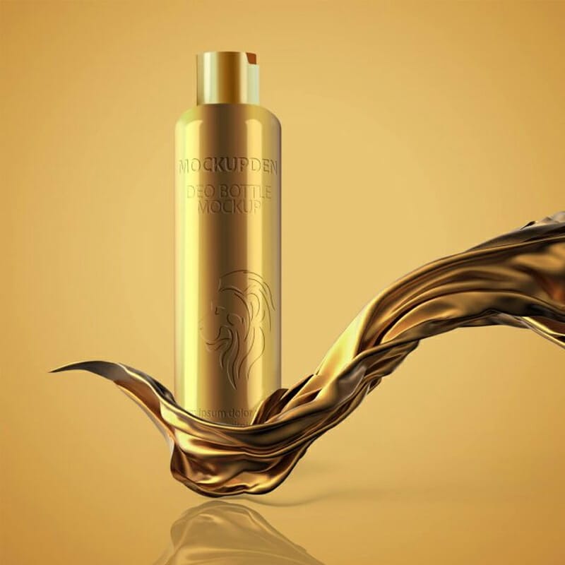 Free Luxury Design Deodorant Mockup PSD Template