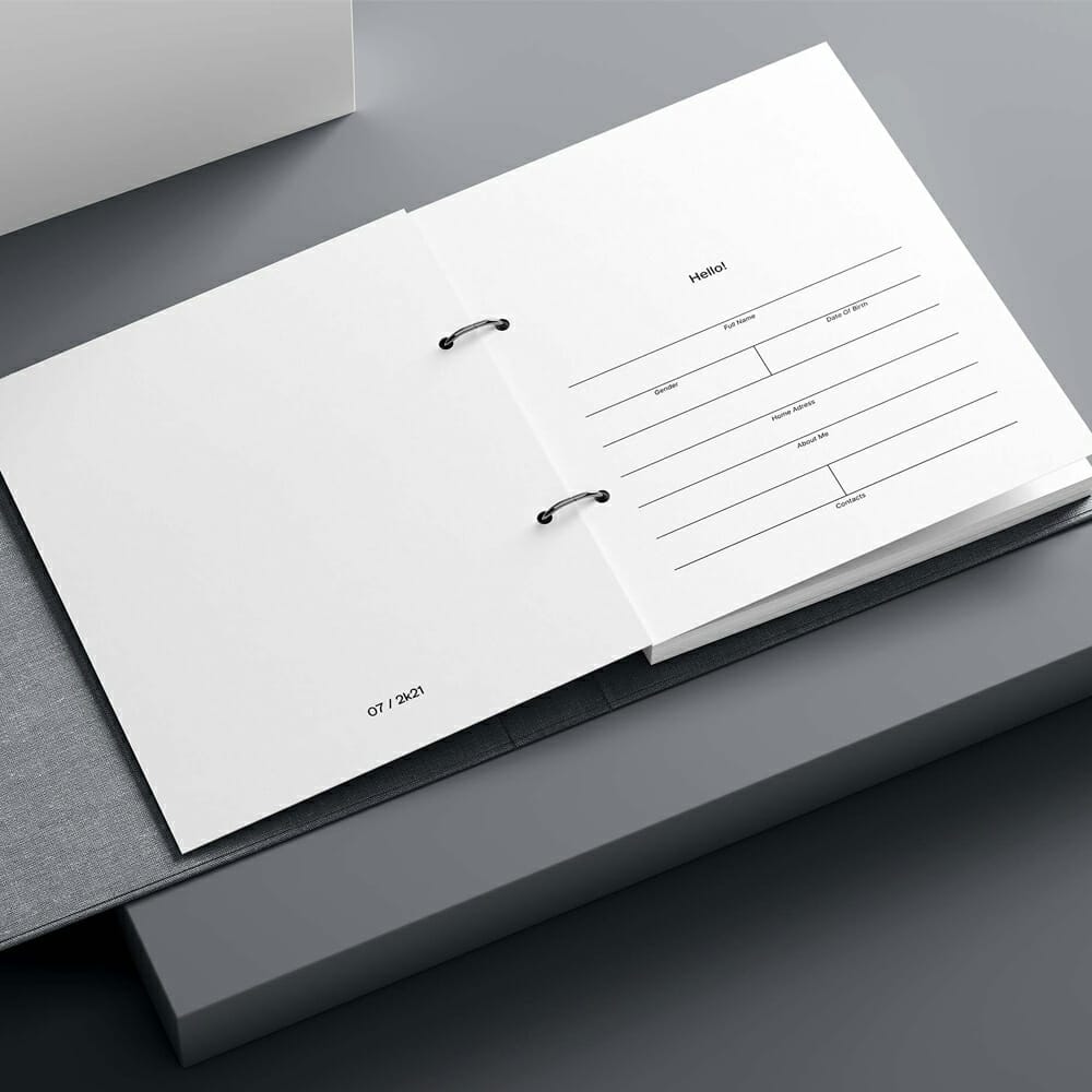 Free Minimalistic Planner Inserts Mockup