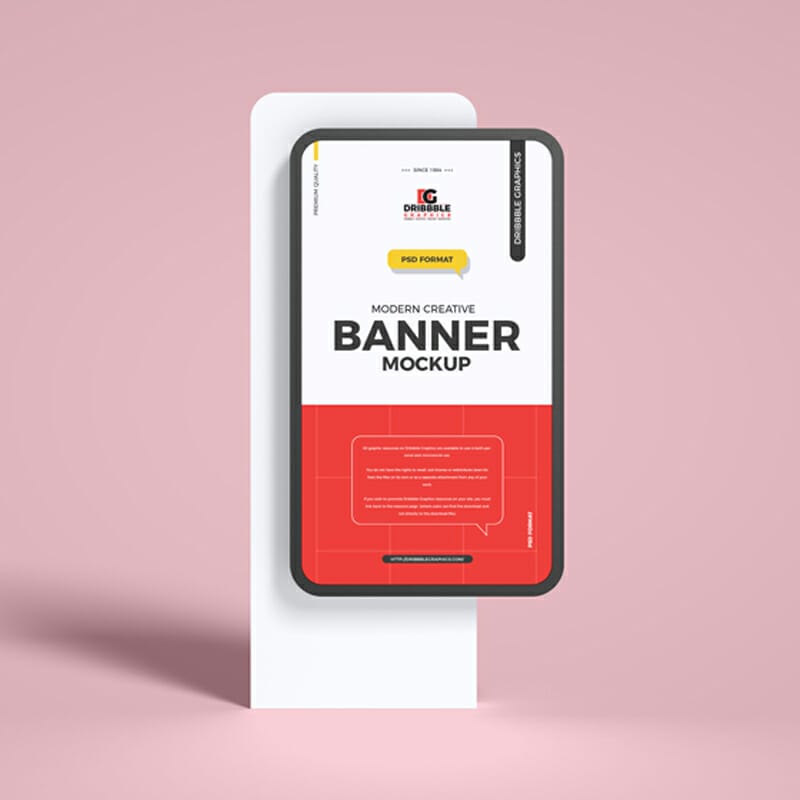 Free Modern Creative Banner Mockup